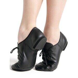 NEW‎ Capezio Women's Size 5 M Split Sole Black Techno-Jazz Oxford Shoes EJ1
